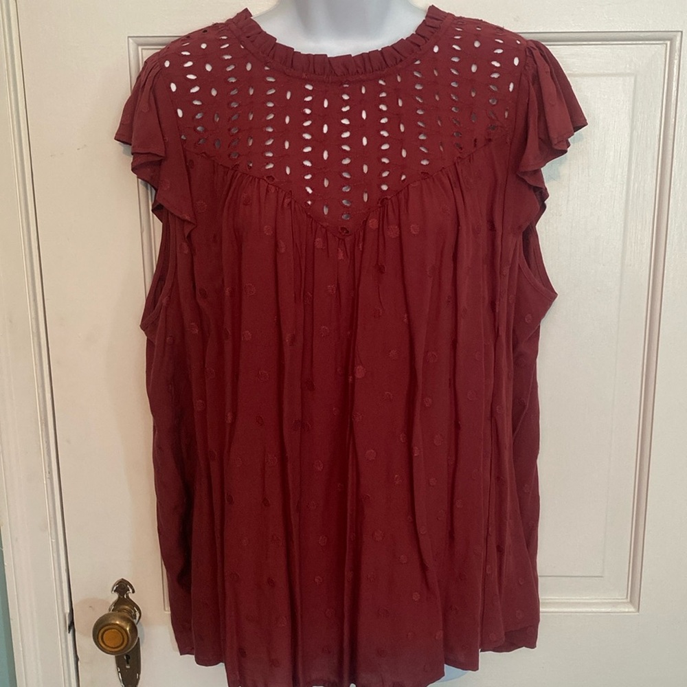 Torrid Eyelet Ruffle Sleeve Top - Picture 3 of 10
